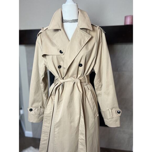 COPY - NEW MNG MANGO Cotton Classic Trench Coat, Size USA large - Picture 2 of 7